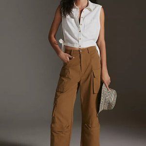 Pilcro Sleeveless Dickie Vest Buttondowon Anthropologie Blouse Top XXS